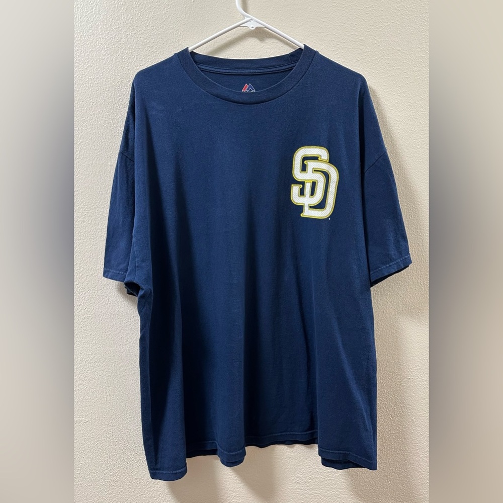 Men’s 2X San Diego Padres Logo Navy T-Shirt
